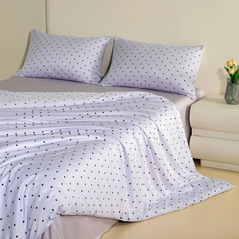 Minimalist Washed Silk Duvet Cover Set with Bed Sheet Pillowcase Silky Satin Bedding Set Luxury Twin Full Queen King Bed Sets