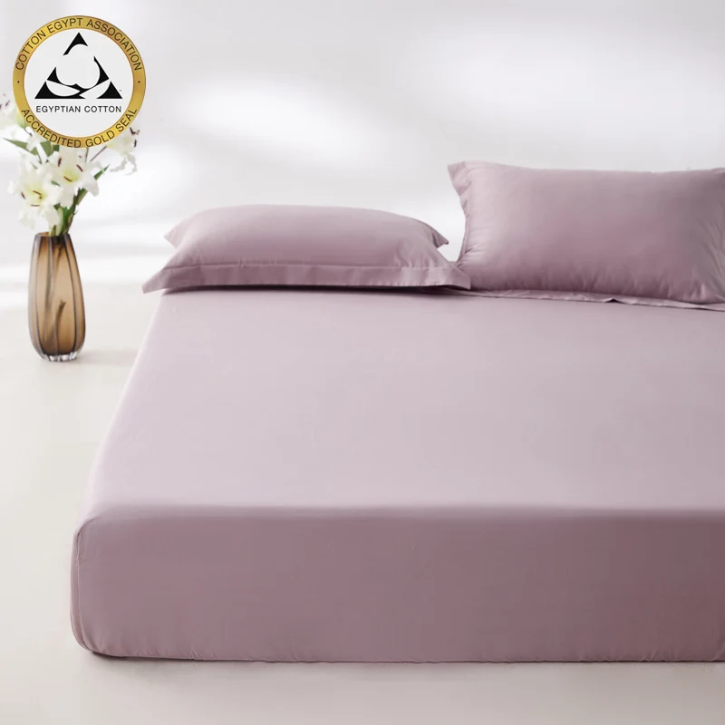 Premium Egyptian Cotton Fitted Sheet with Elastic Bands 800 Thread Count Mattress Covers for Single Double King Queen Bed Cover