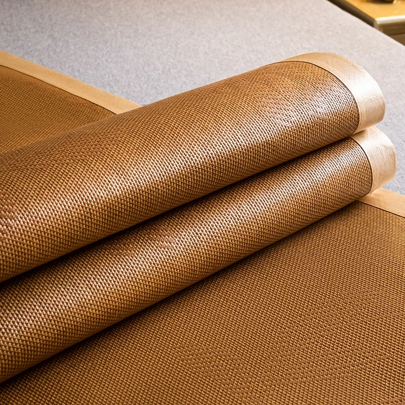 Summer Sleeping Mat Natural Ice Rattan Mat Foldable Durable Cool Pad Cooling Bed for Home Dormitory Breathable Smooth Bedspreads