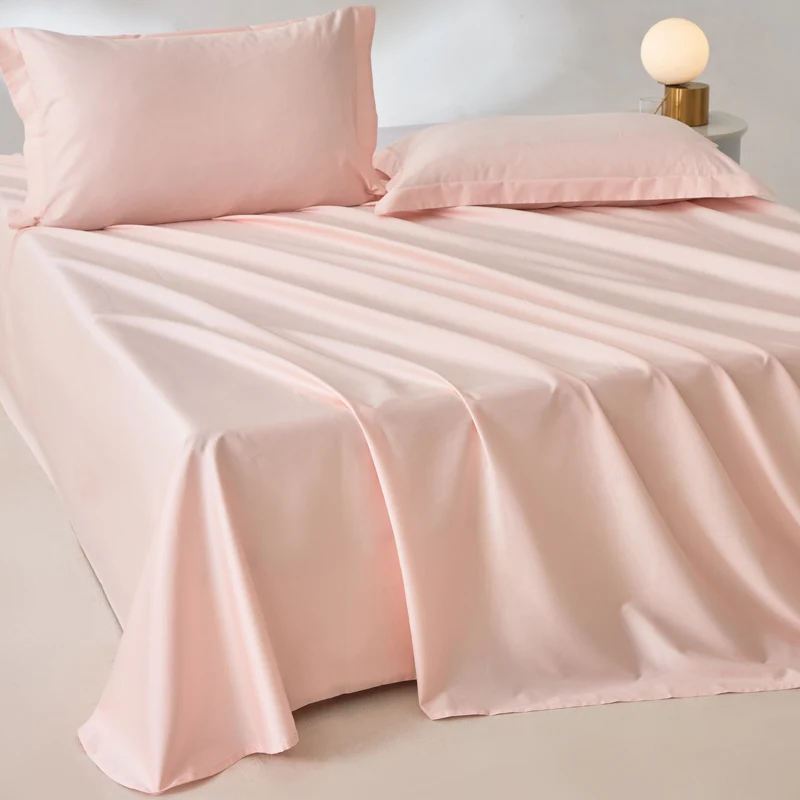 Egyptian Cotton Bed Flat Sheet, 1PC 800 Thread Count Top Sheets for Single Double King Queen Bed, Luxury Soft Bedsheet Bed Linen