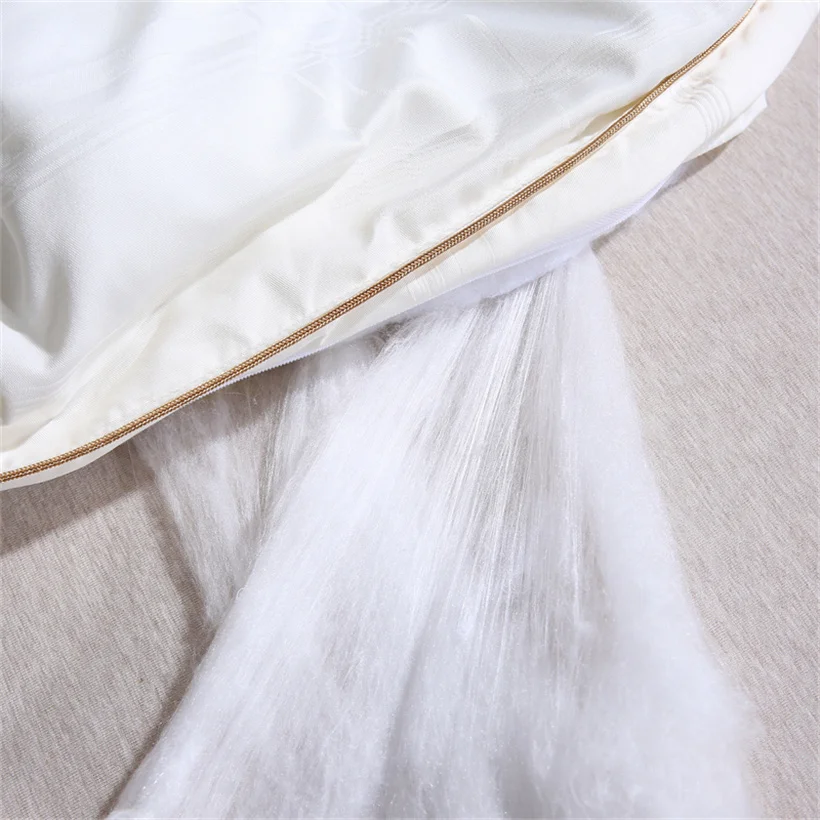 High End 100% Natural Mulberry Silk Quilt Autumn Winter Warm Queen King Size Blanket with 100% Cotton Shell Soft Silk Comforter