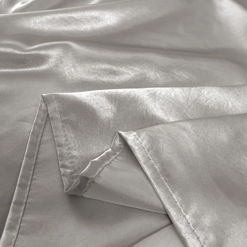 WASART Silky Smooth Satin Rayon Flat Bed Sheet Set Hypoallergenic Bedding Summer Luxury Cozy Double Bed Bedsheet Queen King Size