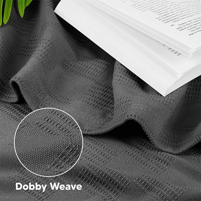 Noridc Knitted Throw Blanket 100% Cotton New Blankets Luxury Bed Sofa Couch Oversized Bedspread Cover Lightweight Plaid Blankets