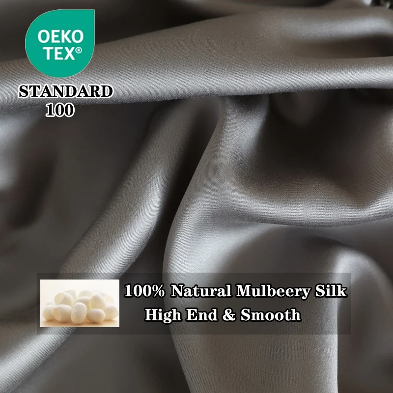 Luxury Mulberry Silk Fitted Bed Sheet with Elastic Bands High End Mattress Cover Customized Bed Cover Smooth Ultra Soft Bedding