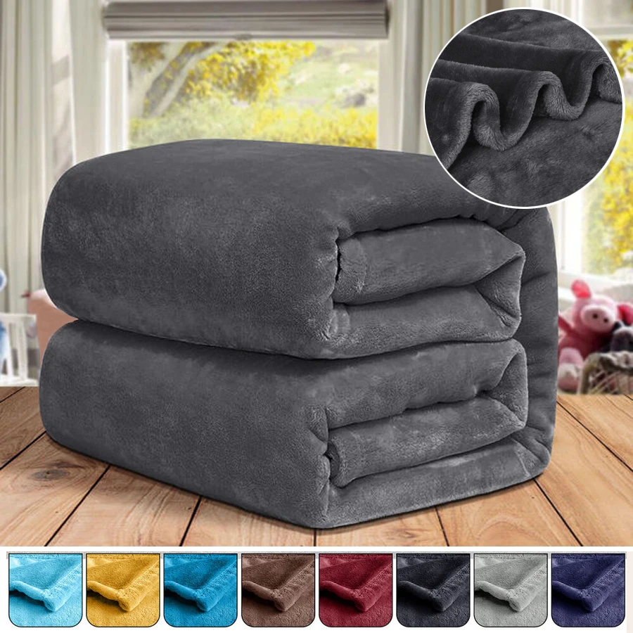 WASART Winter fluffy velvet fleece blanket extra large size sofa throw blanket fuzzy faux fur blanket microfiber thick bed sheet