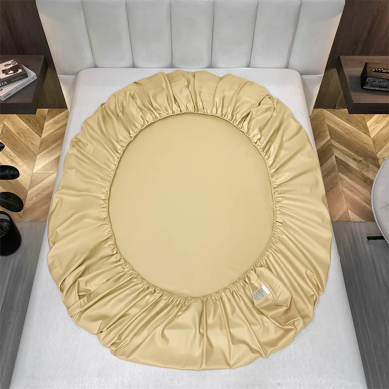 Egyptian Cotton Fitted Sheet with Elastic Bands Adjustable Non Slip Mattress Covers for Twin Double King Queen Bed Soft Bedsheet