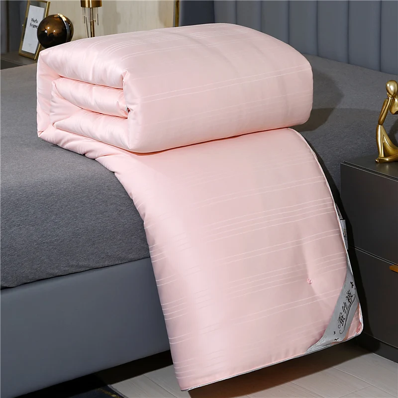 Mulberry Silk Quilt for All Season, 100% Cotton Shell Natural Silk Comforter, Breathable Comfortable Luxury Blanket Quilts Duvet