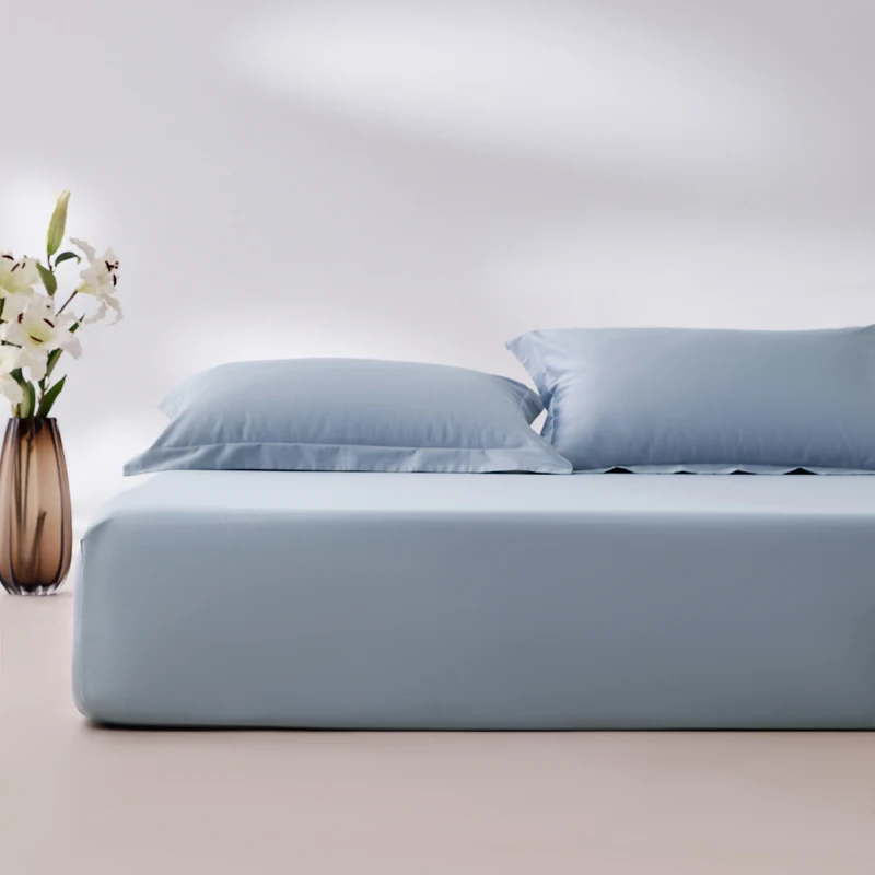 Premium Egyptian Cotton Fitted Sheet with Elastic Bands 800 Thread Count Mattress Covers for Single Double King Queen Bed Cover