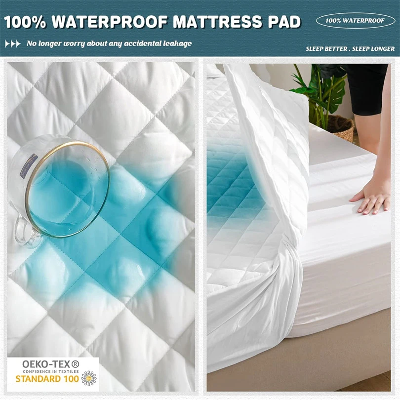 Premium Waterproof Mattress Protector Ultra Soft Breathable Washable Bed Fitted Sheet Mattress Cover Single Double Queen Size