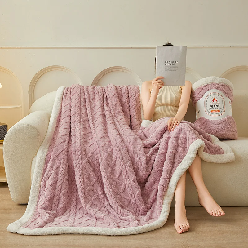 Sherpa Fleece Throw Blanket Queen King Size for Couch, Bed and Sofa, Thick and Warm Blanket, Soft Fuzzy Plush Blanket for Winter