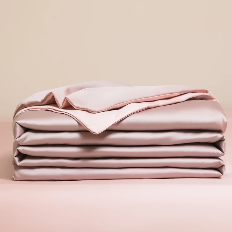 2024 New Ice Silk Bedding Set Summer Cold Duvet Quilt Cover Flat/Fitted Sheet With Pillowcases Bed Linen Full Queen King Size