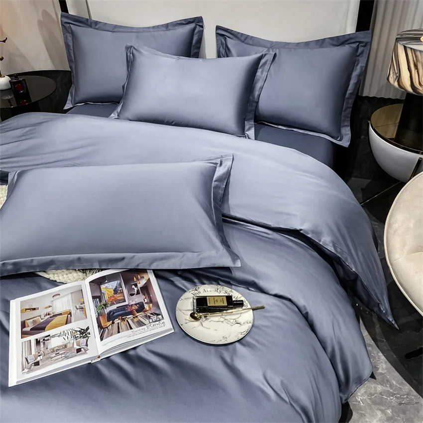 Luxury Bedding Set 100% Egyptian Cotton Duvet Cover Pillowcase Ru Europe Double Queen King Size Bed Linen Soft Bed Sheet Sets